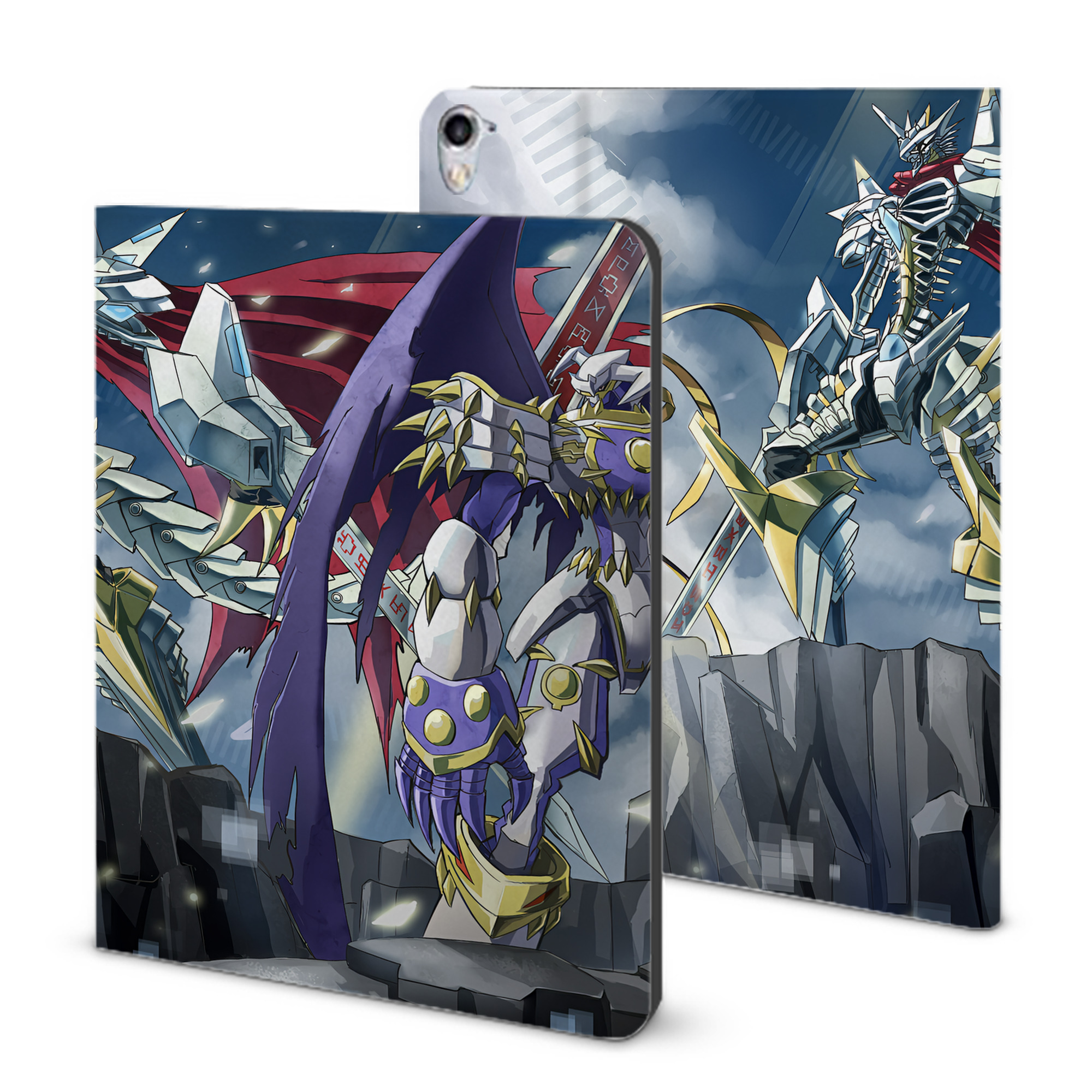 （画像用） Digimon デジタルモンスター/デジモン IPad ケース ブック型 PUレザー TPU 耐衝撃 軽量 薄型 ペン収納なし 全面保護 IPad 各モデル対応